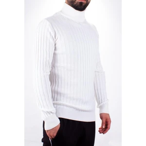 3625 Ekru Balıkçı Yaka Erkek Kazak