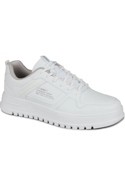 JUMP 27431 Beyaz Erkek Günlük Rahat Kalın Taban Yürüyüş Sneaker Spor Ayakkabı