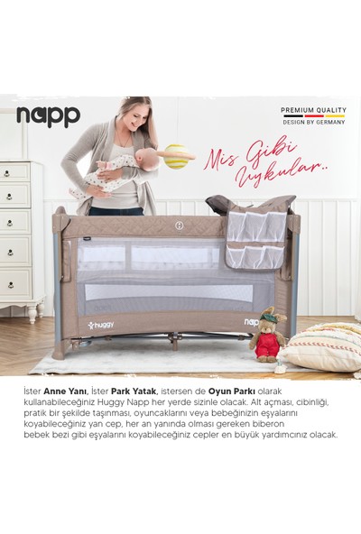 Huggy Napp 8 In 1 Anne Yani Park Yatak Oyun Parkı+Yatak