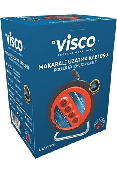 Visco +Plus Makaralı Seyyar Uzatma Kablosu 3 x 1,5 - 20 Metre