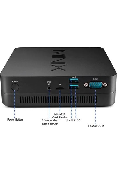 Minix Ngc-7 Pro Mini Pc Intel Core i7-10510U 16/512 GB Windows 10 Pro Mini Masaüstü Bilgisayar