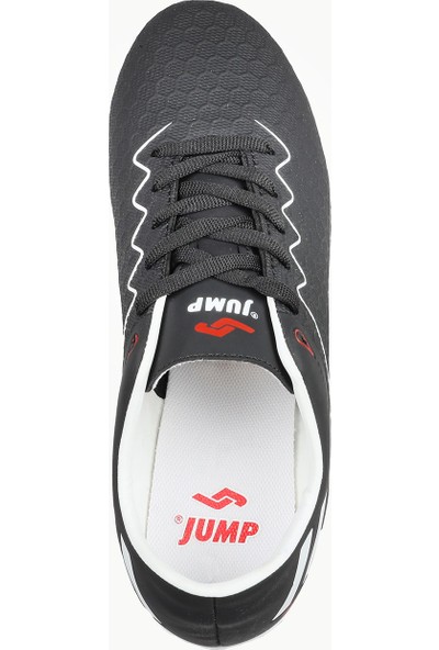 JUMP 27880 Siyah - Beyaz Erkek Çim Halı Saha Uzun Dişli Krampon Futbol Ayakkabı