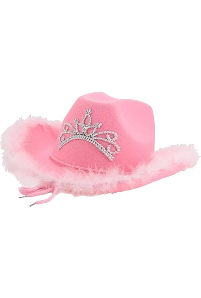 Hapais Western Cowgirl Fedoras Kovboykarnaval Cosplay Tüy Şapka (Yurt Dışından)