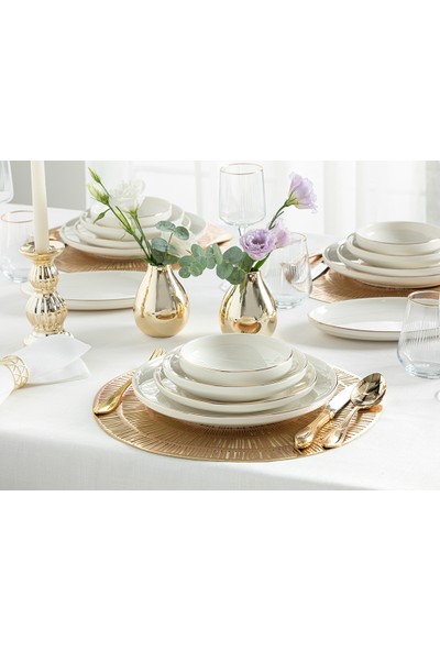 English Home Torino Porselen Salata Kasesı 24 cm Gold