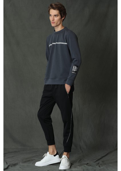 Sımple Erkek Sweatshirt Siyah
