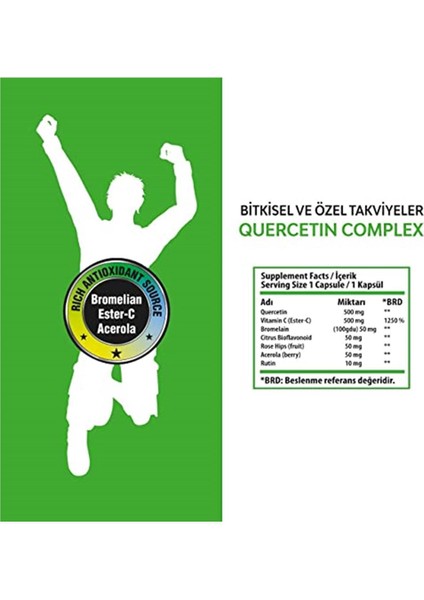 Quercetin Complex 500 Mg 30 Kapsül