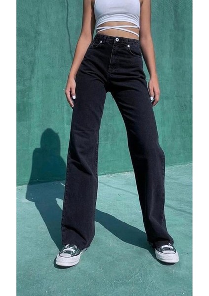 Salaş Süper Yüksek Bel Wide Leg Power Likralı Palazzo Jeans modelleri