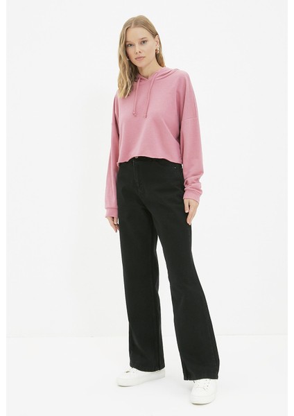 Kadın Süper Yüksek Bel Geniş Paça Wide Leg Jeans Pantolon