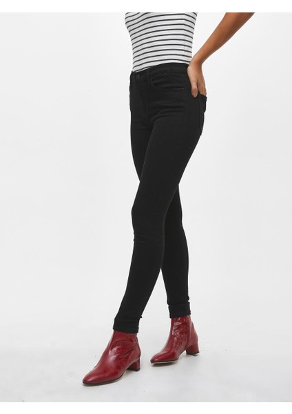 Siyah Extra Skinny Jeans Kot Pantolon (Kapkara)