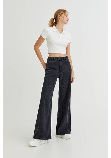 Yüksek Bel 90's Wide Leg Jeans fiyatları