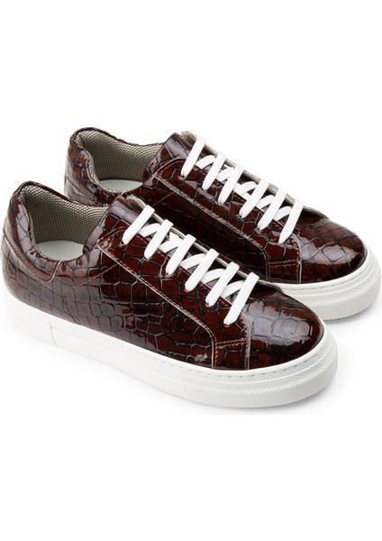 Hakiki Rugan Kahverengi Sneaker Kadın Ayakkabı fiyatları