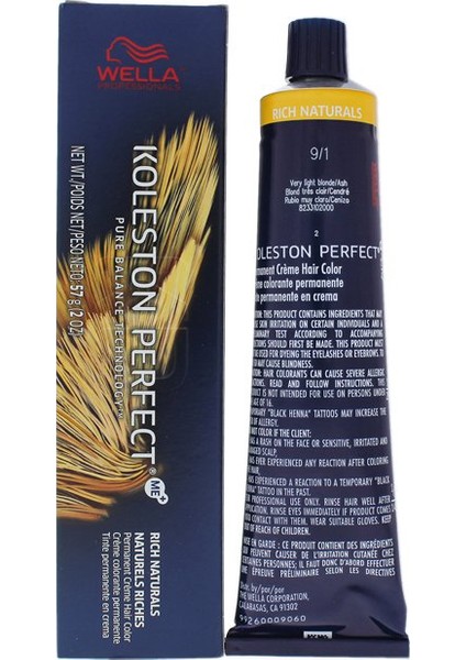 Koleston Perfect Me+ 9/1 Ekstra Açık Küllü Sarı Saç Boyası 60ML