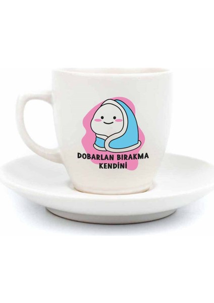 Dobarlan Bırakma Kendini Krem Türk Kahvesi Fincanı
