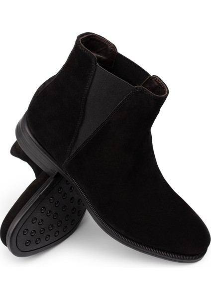 Hakiki Süet Siyah Erkek Chelsea Bot modelleri