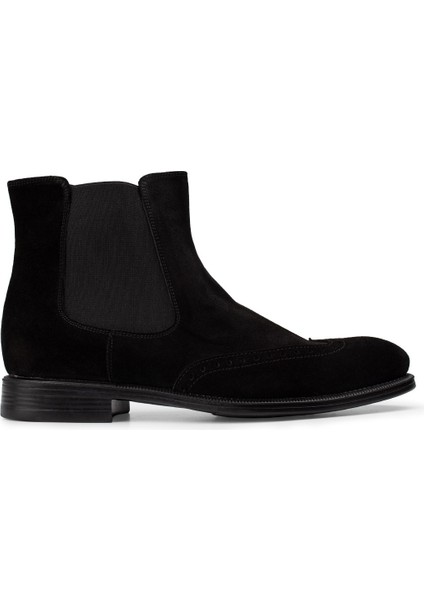 Hakiki Süet Siyah Erkek Bot