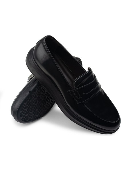 Hakiki Deri Siyah Comfort Erkek Loafer modelleri