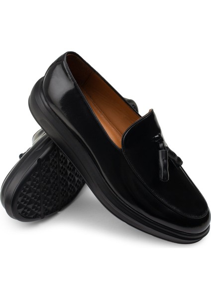 Hakiki Deri Siyah Comfort Püsküllü Erkek Loafer modelleri