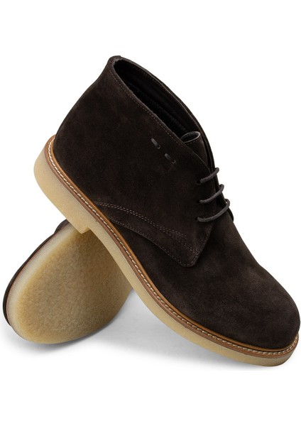 Hakiki Süet Kahverengi Erkek Bot modelleri