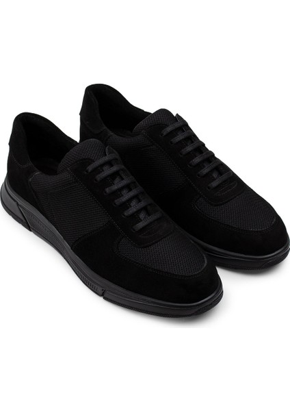 Hakiki Süet Siyah Sneaker Erkek Ayakkabı