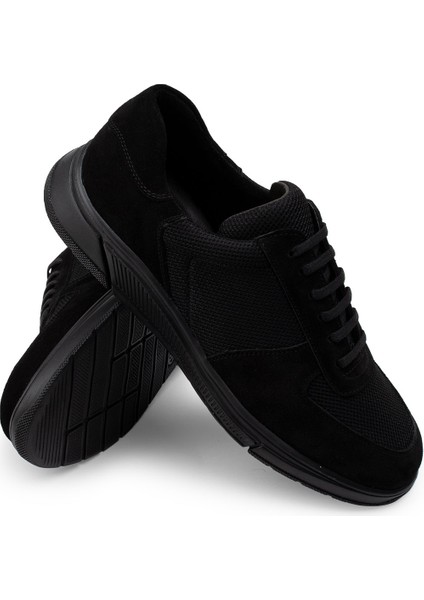 Hakiki Süet Siyah Sneaker Erkek Ayakkabı