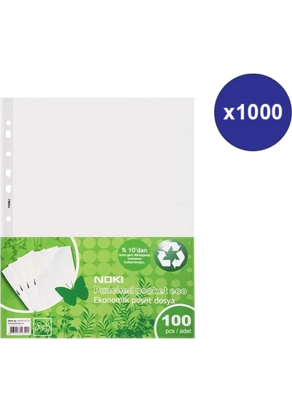 Eco Poşet Dosya A4 1000'li Paket