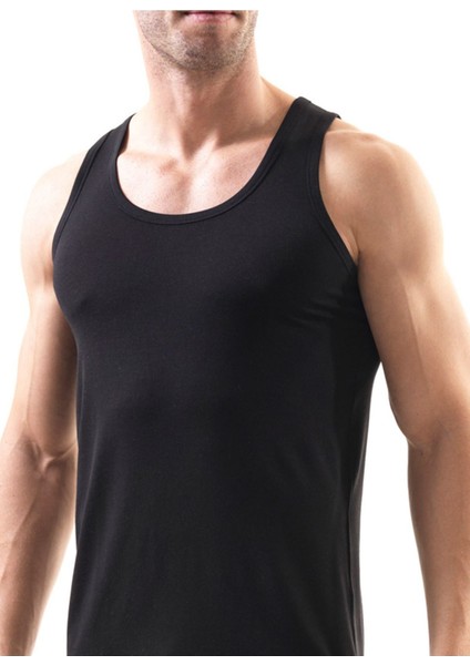 Black Spade 9305 %94 Modal Kumaş Silver Serisi Atlet Siyah