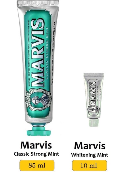 Classic Strong Mint Diş Macunu 85 ml Whitening Mint 10 ml