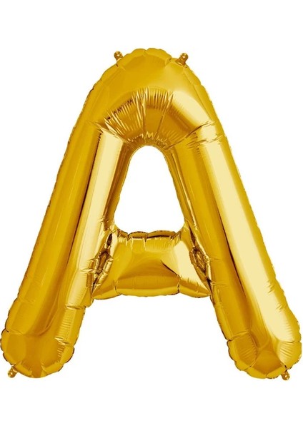 Buldum A Harfi Altın Gold Folyo Balon Harf