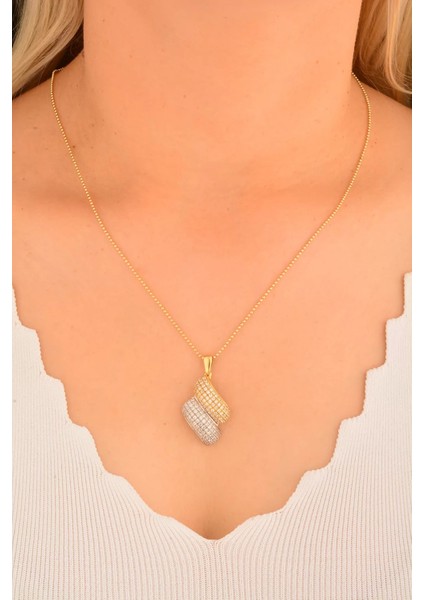 Cebeci 14 Ayar Taşlı Altın Kolye Ucu