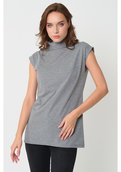 Dik Yaka Kolsuz Tunik