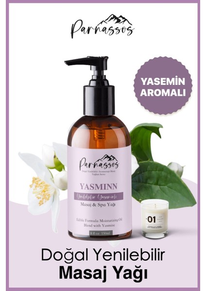 Doğal Çilek ve Yasemin Özlü ve White Yenilebilir Aromaterapi Masaj Yağı Seti 150 ml