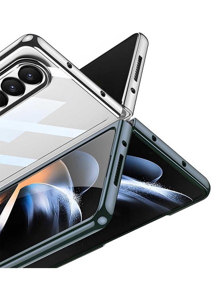 Samsung Galaxy Z Fold 4 Kılıf Ultra Ince Köşeleri Şık Tasarım Şeffaf Kapak