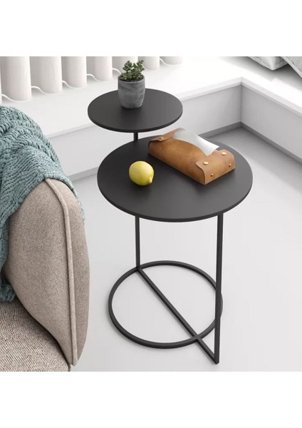 Ivar Iskandinav Siyah Sehpa