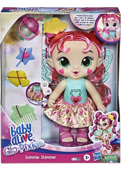 F2595 Baby Alive, Glopixies Peri Bebek, Sammie Shimmer +3 Yaş