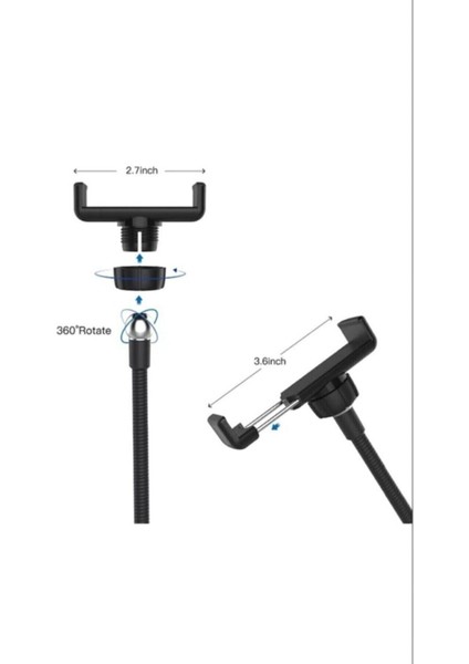 LED Tripod Işıklı Telefon Tutucu Makyaj Işığı Ring Light 9 cm Çap