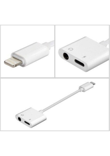 Iphone Ipad Lightning Uyumlu Kulaklık ve Şarj Çevirici Dönüştürücü Çoğaltıcı Kablo 6 7 8 x Xs Xs Ma