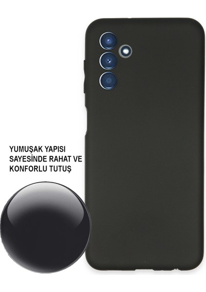 Caseworld Samsung Galaxy A13 5g ile Uyumlu Kapak Mat Siyah Yumuşak Silikon ile Uyumlu Kılıf