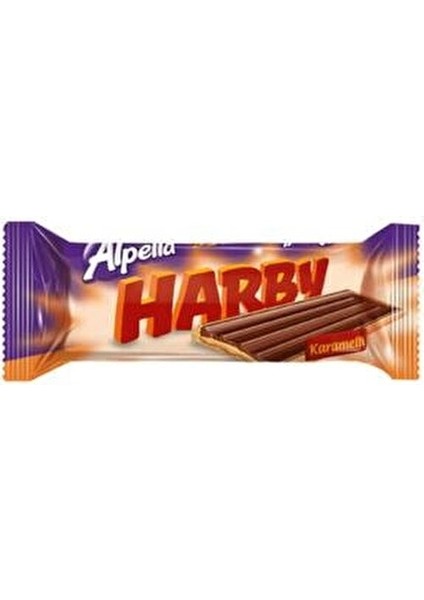 Sütlü Çikolata Kaplı Karamelli Bisküvi Çikolata 24 x 25 gr