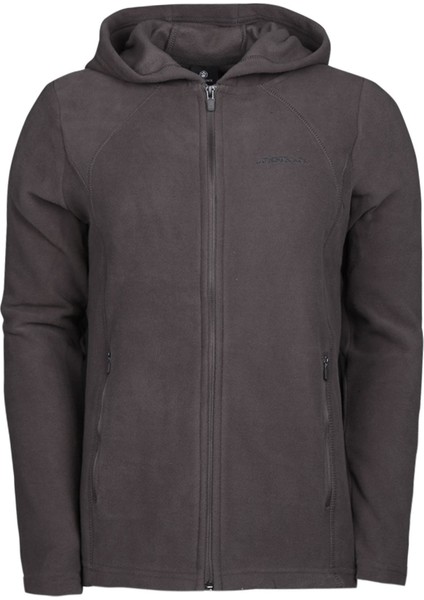 W-CT6577 Basic Polar Zip Gri Melanj Kadın Outdoor Polar Ceket 100002477 Kahverengi