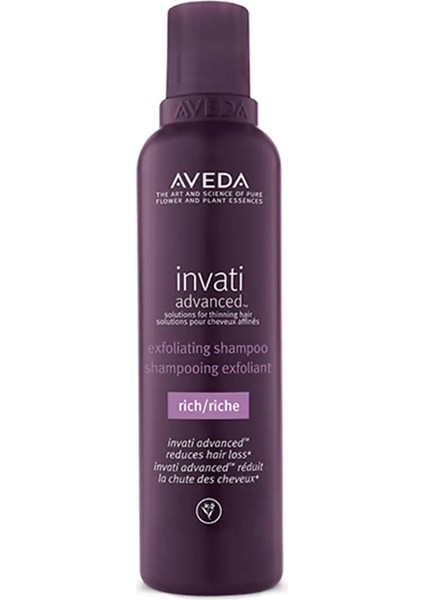 Invati Advanced Organik Vegan Şampuan Zengin Doku 200ml