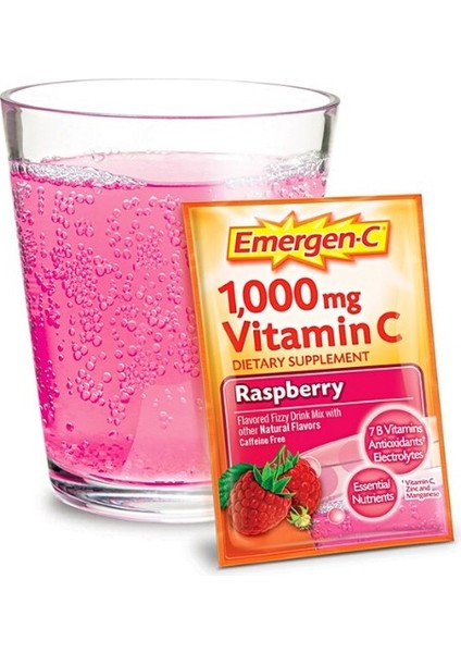 1000 Mg Vitamin C Raspberry 30 Packets 273 G