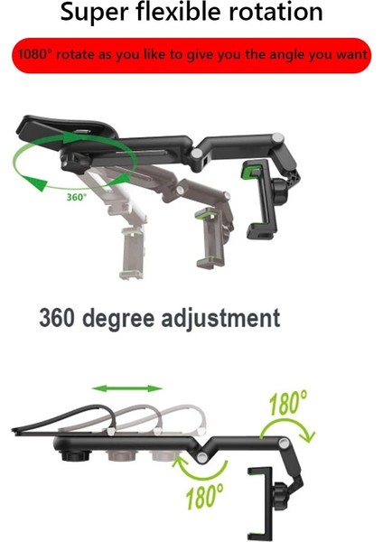 Cellphone Holder 1080° Dönen Evrensel Çok Fonksiyonlu Araç Telefon Tutucusu