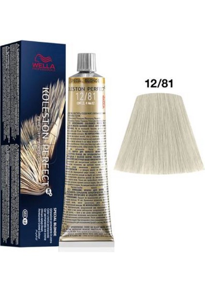 Koleston Perfect Me+ 12/81 Ekstra Inci Küllü Sarı Belirgin Kalıcı Saç Boyası 60ML