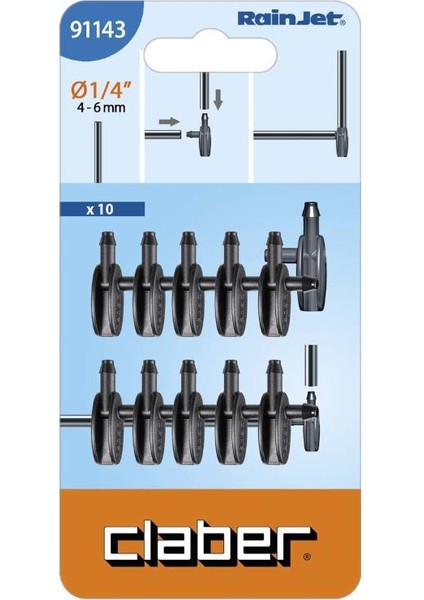 Sulama Borusu Dirsek Bağlantı Aparatı 1/4'' 10'Lu Paket 91143