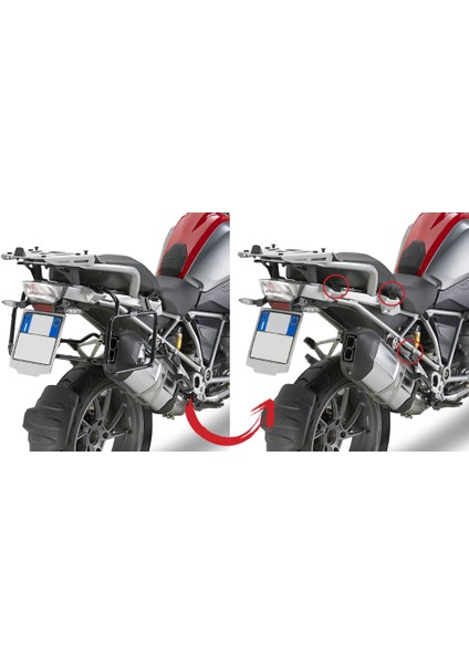 Gıvı PLR5108 Bmw R 1200 Gs-Adventure (13-18)-R1250 Gs (19-21)-Adventure (19-21) Yan Çanta Taşıyıcı