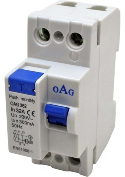 Oag 2 x 40a 300ma 2 Kutuplu Kaçak Akım Rölesi fiyatları