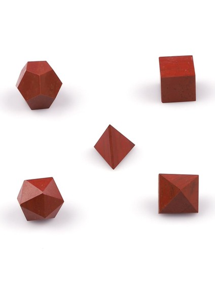 Red Jasper Doğal Taş Platonik Set fiyatları