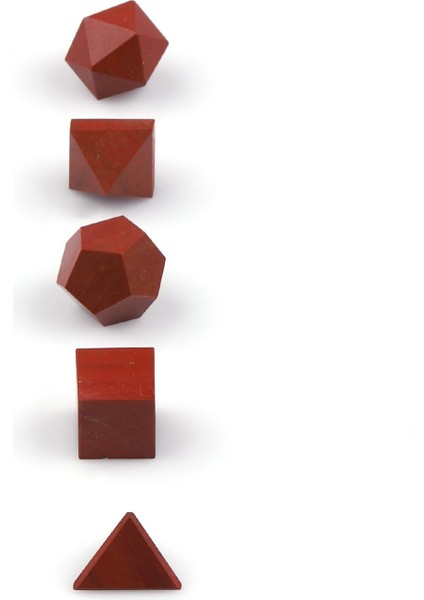 Red Jasper Doğal Taş Platonik Set modelleri