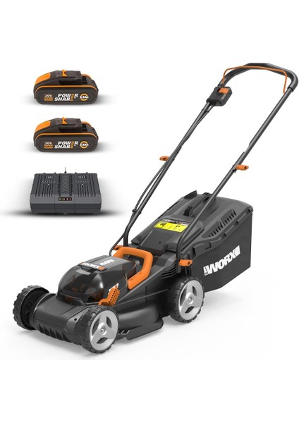 WG779E 40VOLT 2.5AH. Li-Ion 34CM Profesyonel Şarjlı Çim Biçme