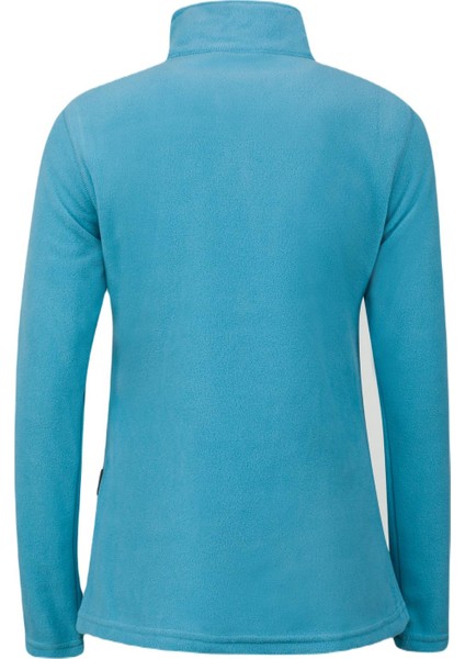 Pinna Yarım Fermuarlı Kadın Polar Sweatshirt Açık Mavi
